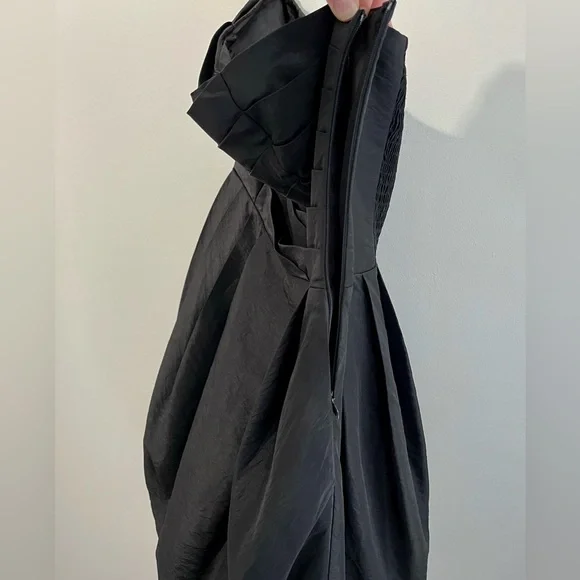 Aqua Strapless Black Bubble Dress with Pockets Size Large - Picture 11 of 12